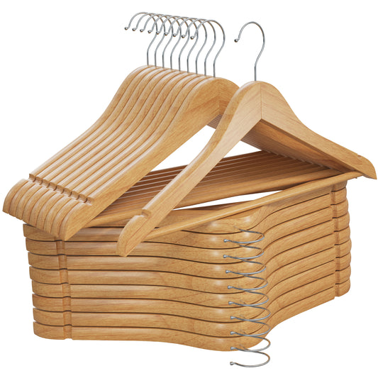Natural Wood Solid Wood Clothes Hangers, Coat Hanger Wooden Hangers