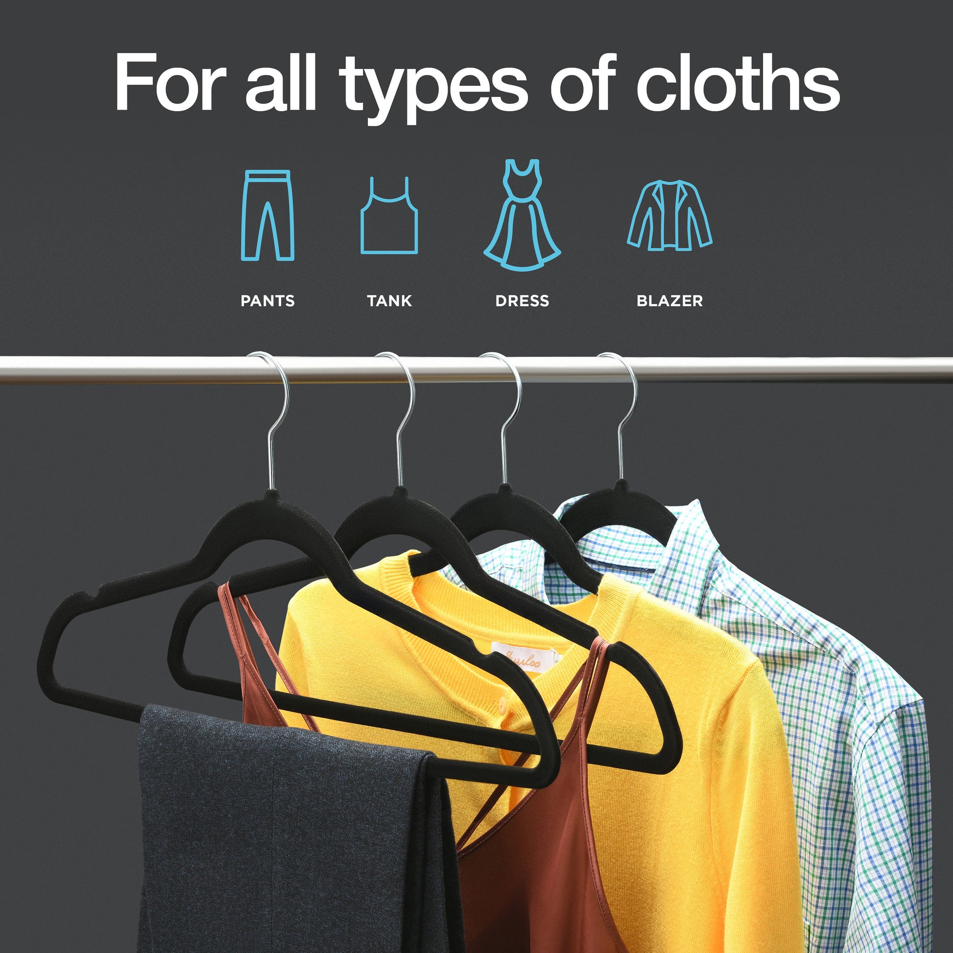 Premium Velvet Hangers, Heavy duty Clothes Hangers, thin hangers