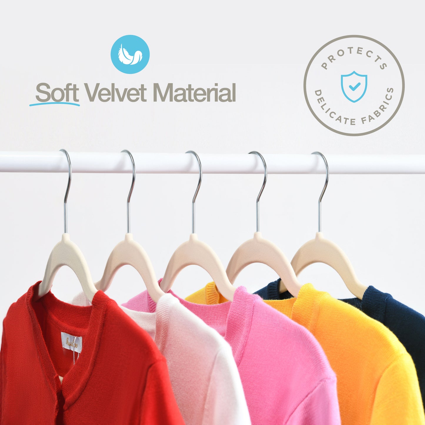 Velvet Slim Clothes Hangers, With Metal Clips, Hook Swivel 360, Ultra –  A1hangers