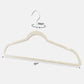 Velvet Slim Cloth Hangers, Hook Swivel 360, Ultra Thin, Color Ivory