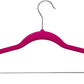 10 Pack Clothes Hangers with clips - PINK Velvet Hangers - made for skirt hangers - Clothes Hanger - pants hangers - Ultra Thin No Slip