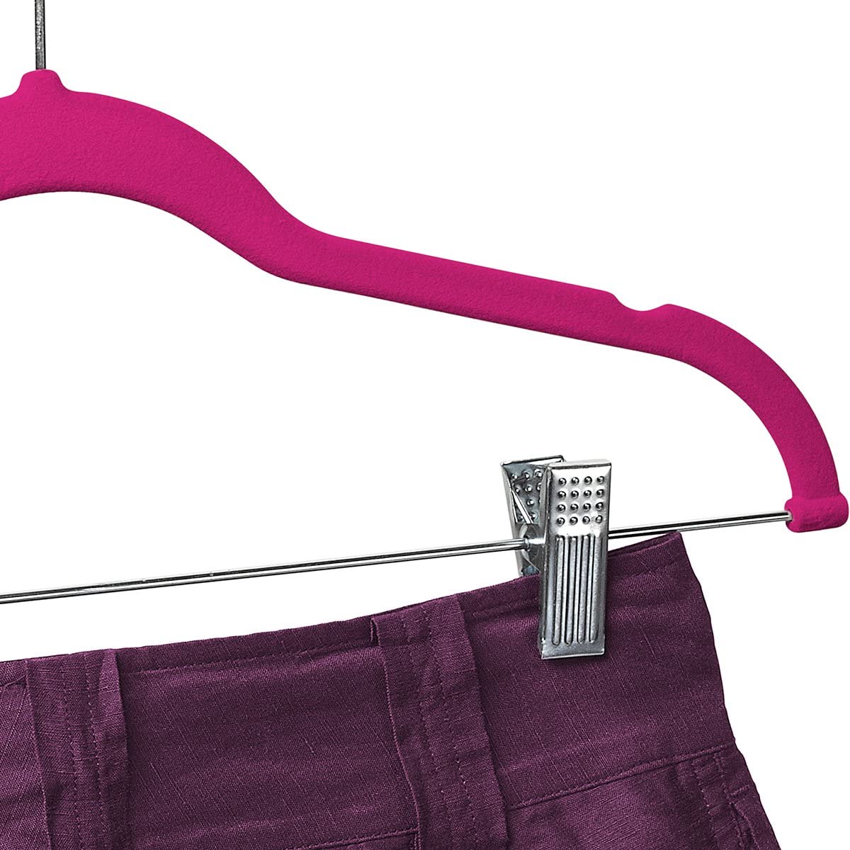 10 Pack Clothes Hangers with clips - PINK Velvet Hangers - made for sk –  A1hangers