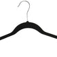 Premium Velvet Shirt Hanger Hook swivel 360 - Ultra Thin, 50-Pack, Black